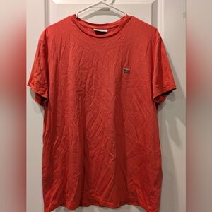 Lacoste men's regular fit short-sleeve t-shirt in orange XL Read Description